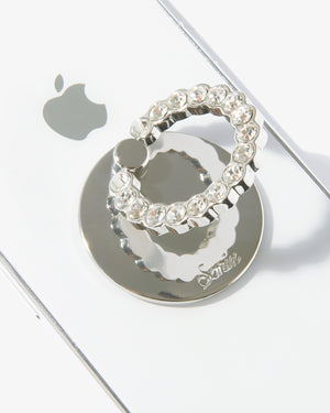 Embellished Rhinestone Ring, Silver Phone rings